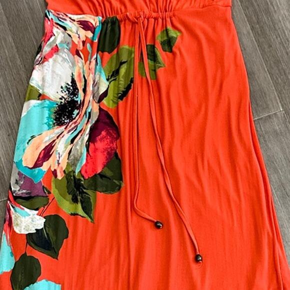 Tommy Bahama Sz S Madalena Rose Floral Maxi Dress Sleeveless Tropical Hibiscus - Picture 10 of 13